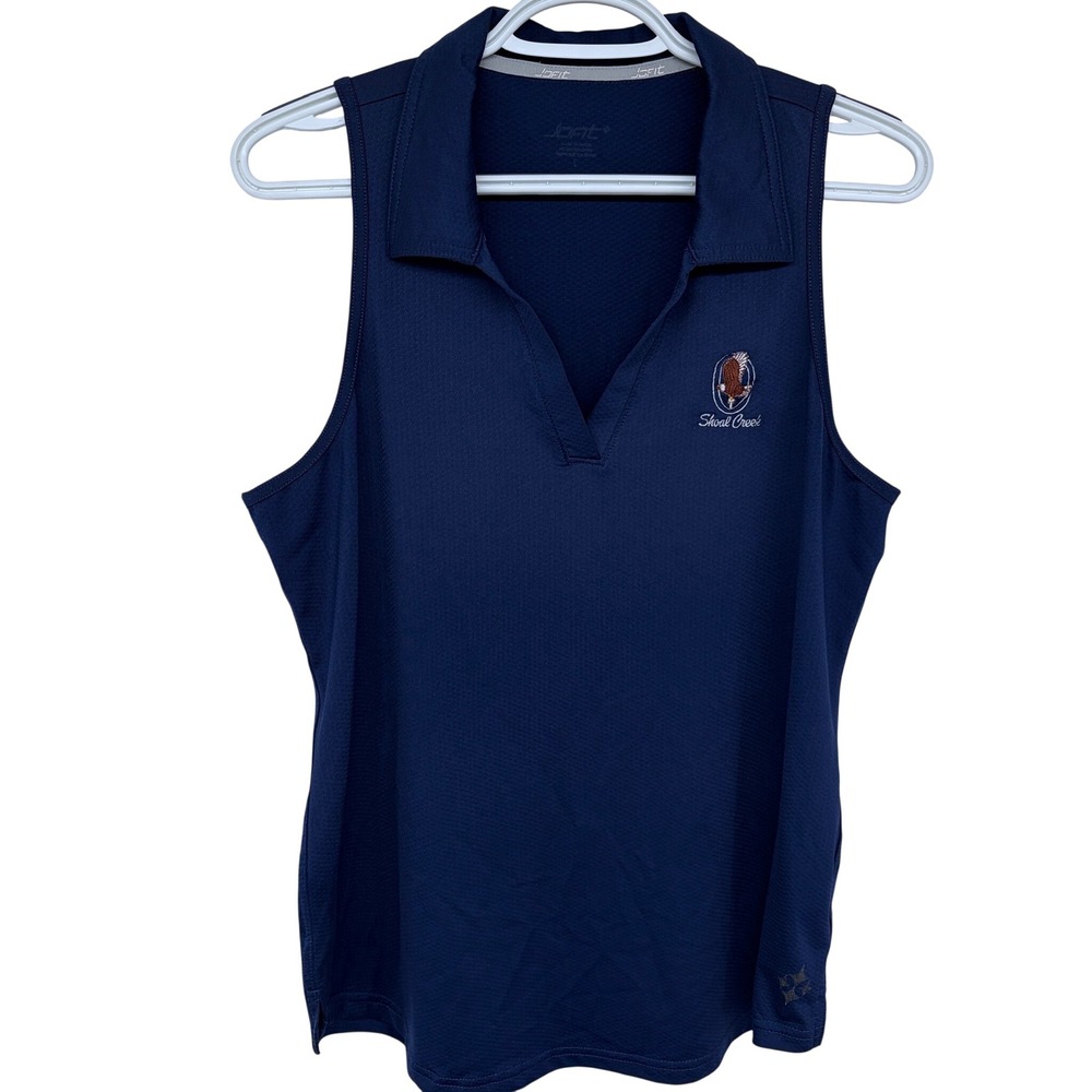 Jofit Sleeveless Golf Top Large Women's Navy Blue Shoal Creek Logo Golfing‎